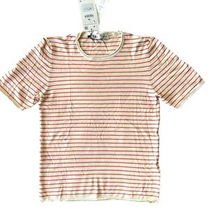 NWT! Orange & cream top